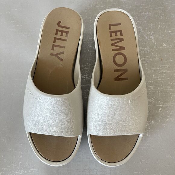 Lemon Jelly Womens Sunny Platform Sandals Slides Beige US 7.5 / EU 38 - Picture 4 of 12